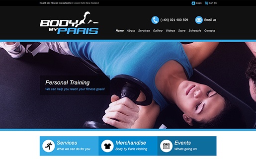 Body By Paris desktop website