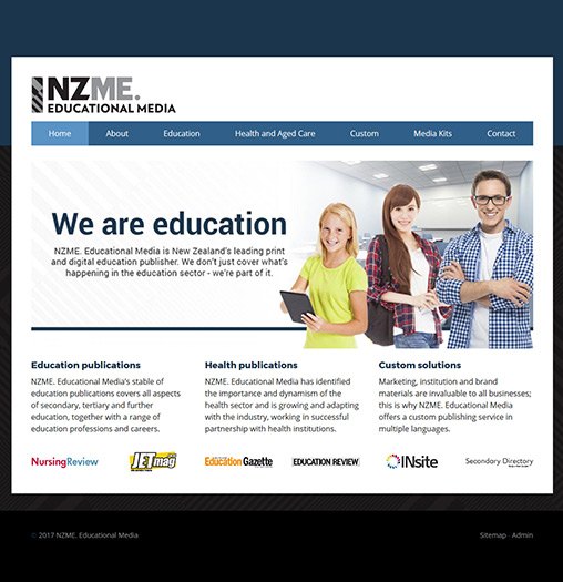 Image of the NZME Educational Media website