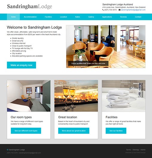 Image of the Sandringham Lodge website