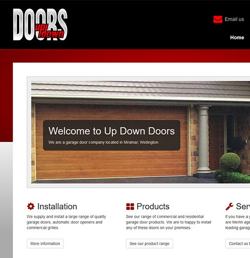 Image of the Up Down Doors website